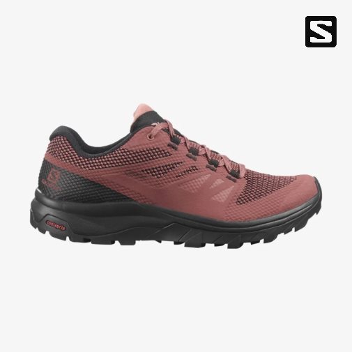 Tenis Senderismo Salomon Outline GTX Mujer Coral Negros | MX ABMC982